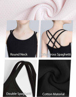Daydance Toddler Kids Girls Camisole Leotards for Ballet, Double Breast Dance Bodysuit Black-lining-camisole Leotard 8-9 Years