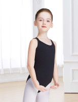 Daydance Toddler Kids Girls Camisole Leotards for Ballet, Double Breast Dance Bodysuit Black-lining-camisole Leotard 8-9 Years