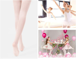 Stelle Girls Ballet Dance Students School Footed Tight (Toddler/Little Kid/Big Kid) 6-8 Years 1-ballet Pink