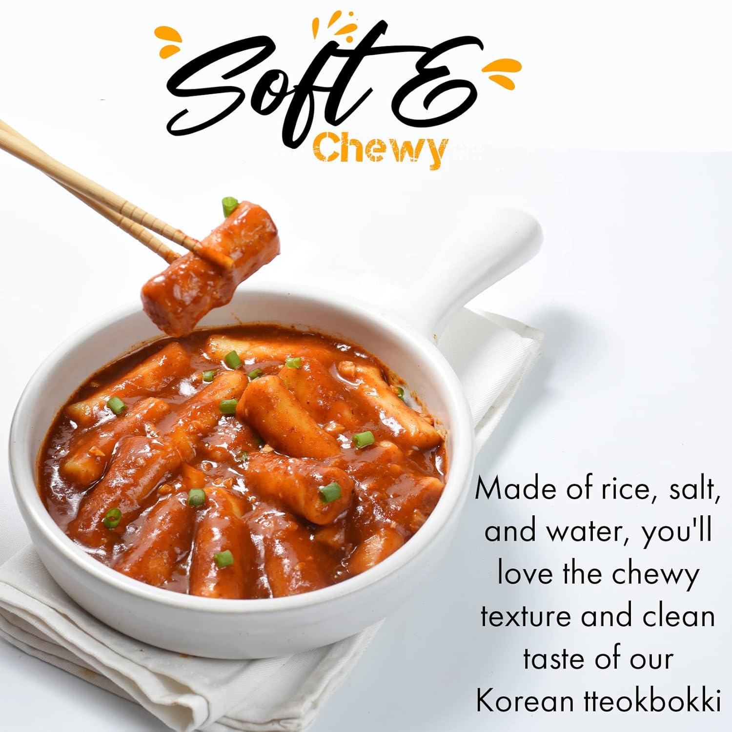 Fusion Select 2 Packs Korean Rice Cakes - Tteokbokki Stick Gluten Free 21.16oz Per Pack 42.32 Ounce (Pack of 1)