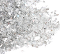 Alan Stone High Luster Reflective Fire Glass Gravel,Fire Gems,Fire Drops,Fire Glass Pebbles Stones Beads Chips for Fire Pit Fish Tank Aquarium Garden,3-6mm 305g/0.67lbs (Both Side Mirror)