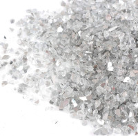 Alan Stone High Luster Reflective Fire Glass Gravel,Fire Gems,Fire Drops,Fire Glass Pebbles Stones Beads Chips for Fire Pit Fish Tank Aquarium Garden,3-6mm 305g/0.67lbs (Both Side Mirror)