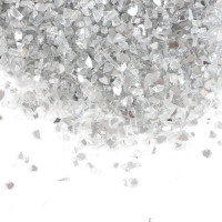 Alan Stone High Luster Reflective Fire Glass Gravel,Fire Gems,Fire Drops,Fire Glass Pebbles Stones Beads Chips for Fire Pit Fish Tank Aquarium Garden,3-6mm 305g/0.67lbs (Both Side Mirror)