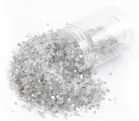 Alan Stone High Luster Reflective Fire Glass Gravel,Fire Gems,Fire Drops,Fire Glass Pebbles Stones Beads Chips for Fire Pit Fish Tank Aquarium Garden,3-6mm 305g/0.67lbs (Both Side Mirror)