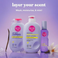 eos Vanilla Cashmere Scent Layering Bundle - Body Wash, Body Mist, Body Lotion