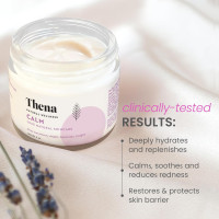 THENA CALM Face Moisturizer Cream Organic & Natural Skin Care, Ultra Hydrating With Hyaluronic Acid & Lavender Plant-based Skincare Anti-Aging Face Cream Dry Skin Facial Moisturizer