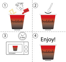 Buldak Tteokbokki 2Pack Korean Rice Cake Instant Korean Snack Tteok Tteokbokki Rice Cake 떡볶이 (Spicy)