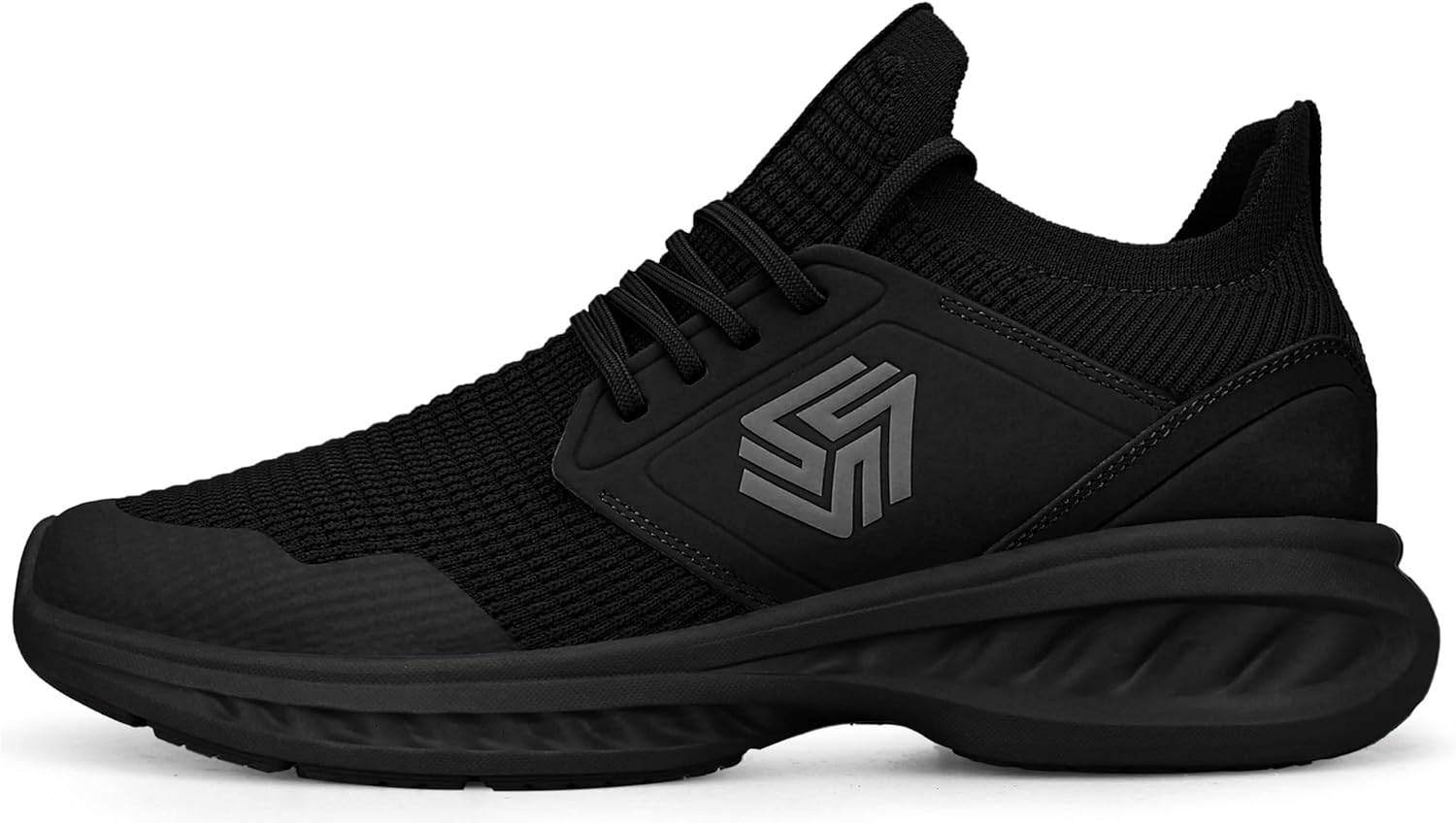 Mens Slip On Walking Shoes Non Slip Running Shoes Breathable Workout Shoes Lightweight Gym Sneakers 10.5 All Black