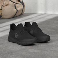 Mens Slip On Walking Shoes Non Slip Running Shoes Breathable Workout Shoes Lightweight Gym Sneakers 10.5 All Black