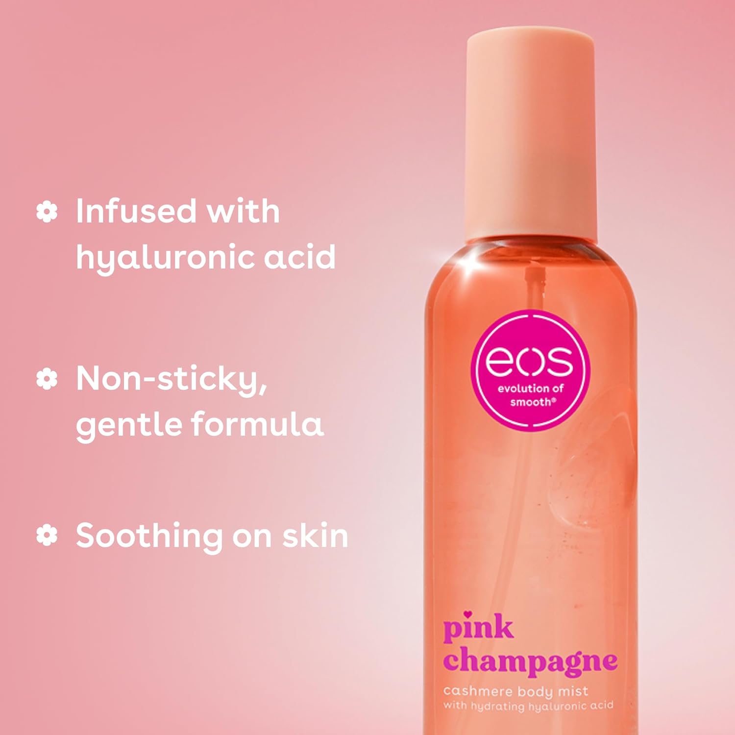 eos Pink Champagne Scent Layering Bundle - Body Wash, Body Mist, Body Lotion