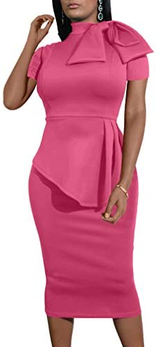 Wholesale LAGSHIAN Women Fashion Peplum Bodycon Short Sleeve Bow Club  Ruffle Pencil Party Dress at Women's Clothing store | Supply Leader —  Wholesale Supply