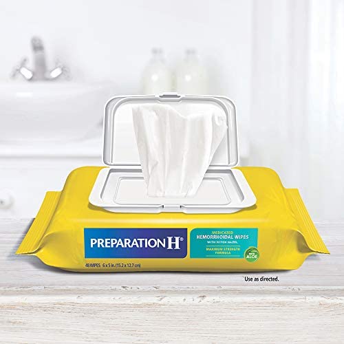 Wholesale Preparation H (48 Count) Flushable Medicated Hemorrhoid Wipes