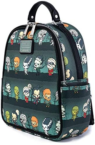 Wholesale Loungefly Universal Monsters Chibi All Over Print Womens Double Strap Shoulder Bag 