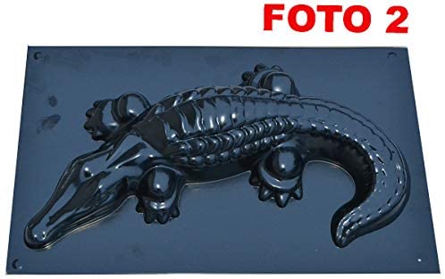 MOLD Casting CROCODILE DECORATIV Concrete Gator GARDEN MOLD Alligator #A06 Small 