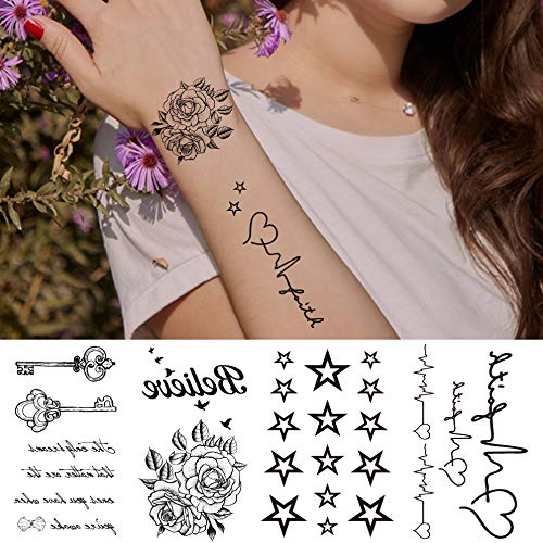 Wholesale TASROI 42 Sheets Black Large Temporary Tattoos For Men Tribal  Maori Tiger Lion Pray Nun Women Arm Flower Tattoo Temporary Fake Stars  Words Letters Tattoos For Adults Kids Face Chest Neck