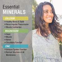 Solaray Calcium, Magnesium, Zinc | High Absorption with Glutamic Acid | Healthy Bones, Teeth, Nerve, Muscle, Heart & Immune Function Support (275 CT): Health & Personal Care