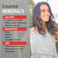 Solaray Calcium, Magnesium, Zinc | High Absorption with Glutamic Acid | Healthy Bones, Teeth, Nerve, Muscle, Heart & Immune Function Support (275 CT): Health & Personal Care