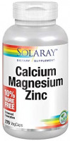 Solaray Calcium, Magnesium, Zinc | High Absorption with Glutamic Acid | Healthy Bones, Teeth, Nerve, Muscle, Heart & Immune Function Support (275 CT): Health & Personal Care