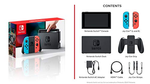 Nintendo Switch – Neon Red and Neon Blue Joy-Con (Renewed): Video Games