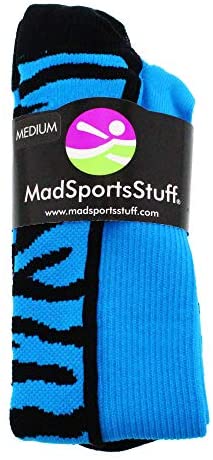Multiple Colors MadSportsStuff Crazy Socks with Safari Tiger Stripes Over The Calf Socks 
