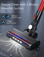 Cordless Vacuum Cleaner, 180W Powerful Suction Stick Vacuum with 35min Long Runtime Detachable Battery, 4 in 1 Lightweight Quiet Vacuum Cleaner Perfect for Hardwood Floor Pet Hair: Home & Kitchen