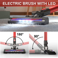 Cordless Vacuum Cleaner, 180W Powerful Suction Stick Vacuum with 35min Long Runtime Detachable Battery, 4 in 1 Lightweight Quiet Vacuum Cleaner Perfect for Hardwood Floor Pet Hair: Home & Kitchen