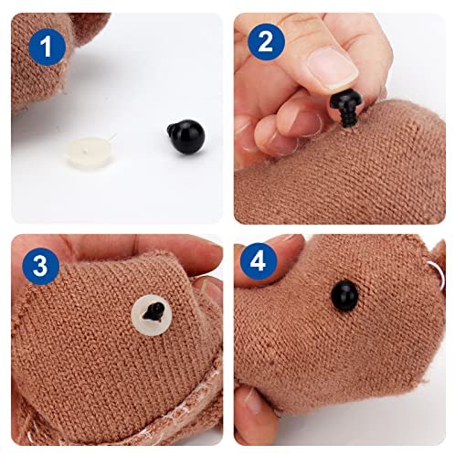 Wholesale Safety Eyes for Amigurumi Crochet 244Pcs - RuWfpz 6 Sizes Stuffed  Animal Eyes with Washers, Black Plastic Crochet Safety Eyes for Crafts Doll  Bear Plush Animal (6-16mm) | Supply Leader — Wholesale Supply