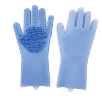 Silicone Dishwashing Gloves Cleaning Brush with Wash Scrubber
