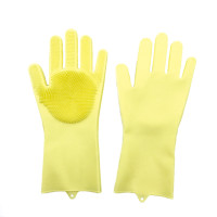 Silicone Dishwashing Gloves Cleaning Brush with Wash Scrubber