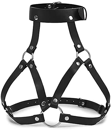 ZHDZ Couple sex tool bra harness belt leather mask 