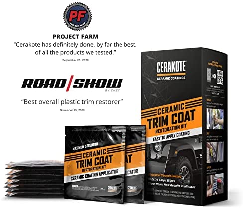 CERAKOTE Ceramic Trim Coat Kit - Quick Plastic Trim Restorer - Guaranteed  Restoration to Last Over 200 Washes – A Ceramic Coating, Not a Dressing :  : Automotive