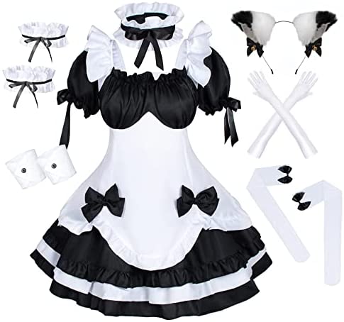 Requirements amusement Tweet Wholesale Anime French Maid Apron Lolita Fancy Dress Cosplay Costume Furry  Cat Ear Gloves Socks Set : Clothing, Shoes & Jewelry | Supply Leader —  Wholesale Supply