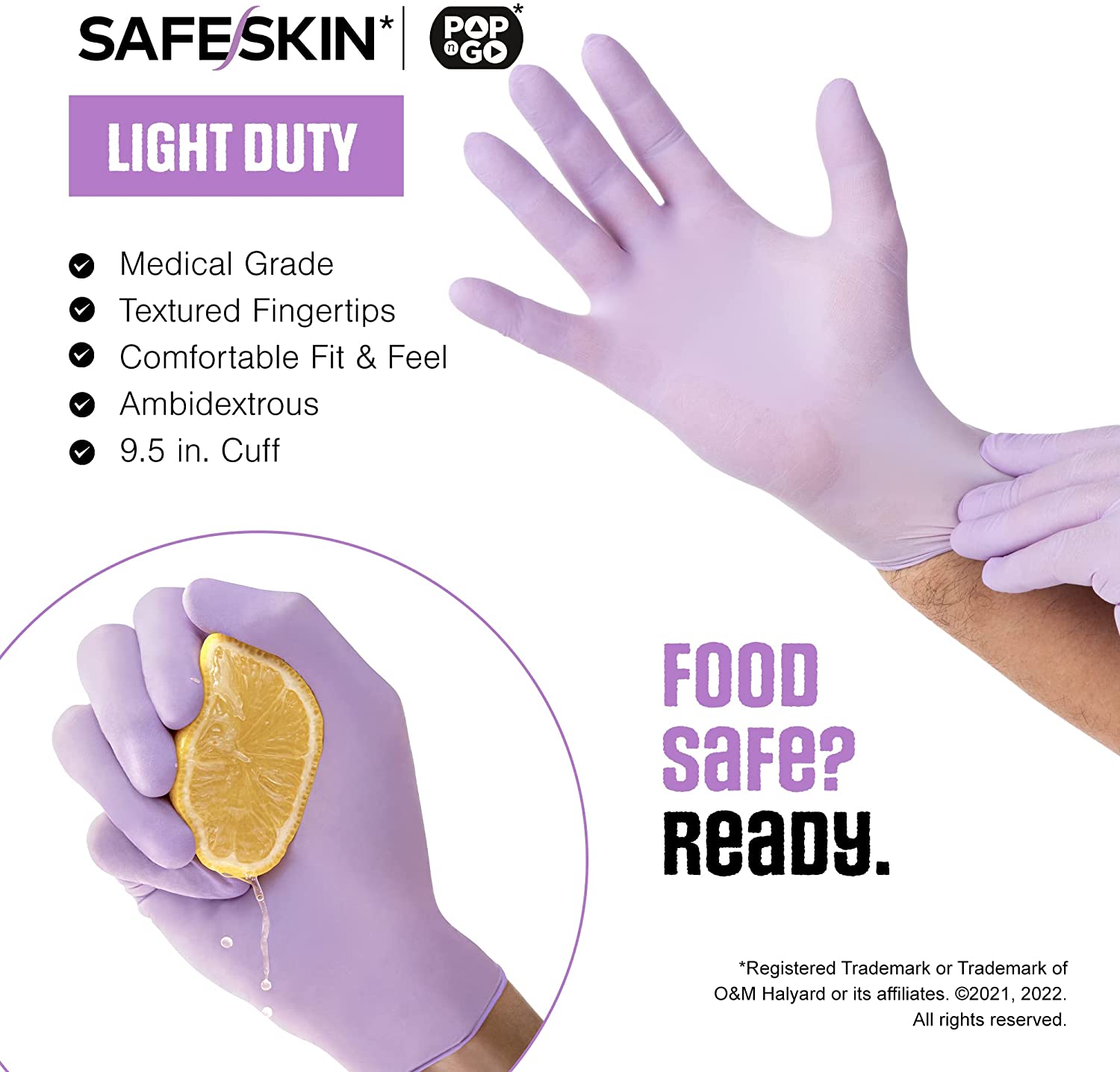 Wholesale SAFESKIN* Disposable Nitrile Gloves in POP-N-GO* Pack (50 or 200  Count), Light Duty, Powder-Free -Food Handling, Hair Color Medium (Pack of  50) Pack of 50 | Supply Leader — Wholesale Supply