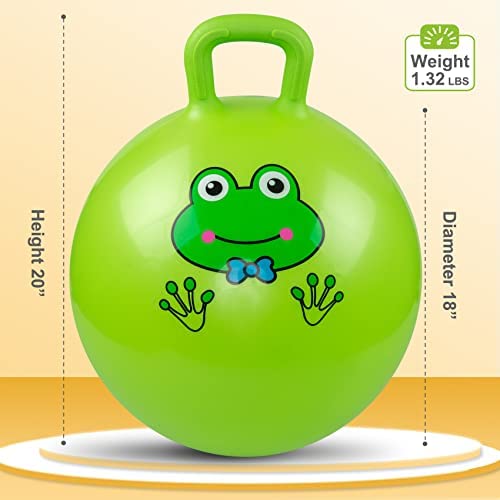Jumping Ball for Kids Toddler Indoor and Outdoor Pump Included Hopping Ball for Kids 3-9 Year Old Bouncy Ball with Handle Ukoon Hopper Ball 