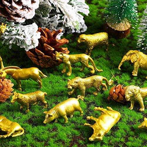 Wholesale 24 Pcs Gold Plastic Animal Figurines Toys Zoo Gold Safari Animal  Figures Elephant Lion Wild Animal Decor Mini Safari Animals Figurines Decor  Jungle Animal Cake Toppers for Themed Birthday Party :