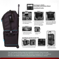 ArtBin 6922SP Tote Express Rolling Portable Art Craft & Sewing Storage Organizer Bag with Wheels-Fits Sewing Machine, 0, Black/Aqua