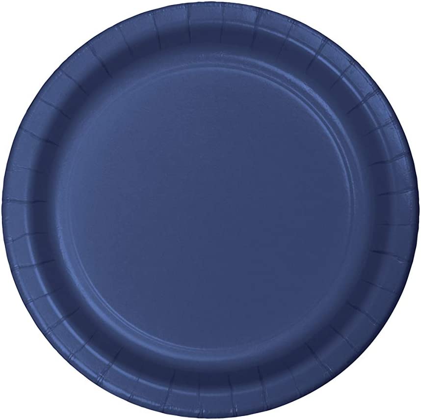 DecorRack 30 Small Plastic Plates, Heavy Duty 7 inch Colored