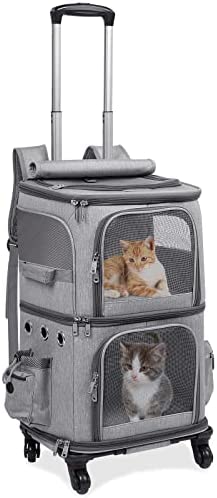 Portable Pet Bag Double Deck Foldable Airline Bag For Two Pets,  Double-compartment Pet Carrier Backpack For Small Cats And Dogs, Cat Travel  Carrier For 2 Cats, Perfect For Traveling/hiking/camping - Temu