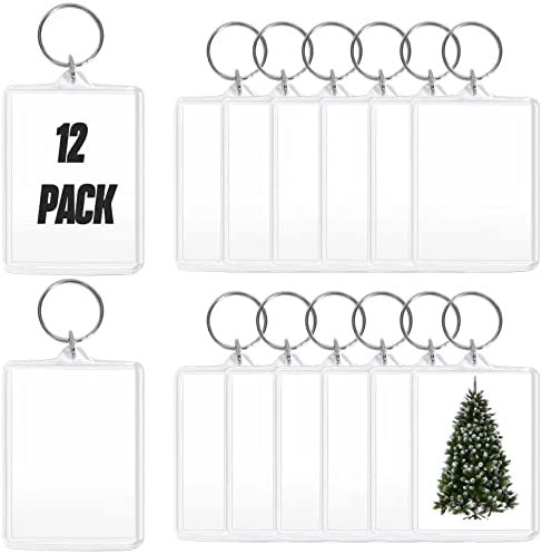 BEAUTOPE 10 PCS Acrylic Keychain Blanks Photocard Holder Keychain