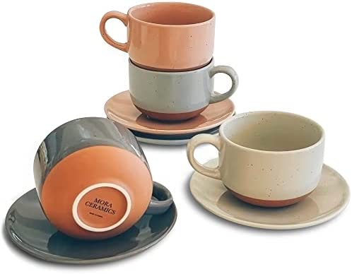  AmorArc 16oz Coffee Mugs Set of 6, Large Ceramic Coffee Mugs  for Man, Woman, Dad, Mom, Modern Coffee Mugs Set with handle for  Tea/Latte/Cappuccino/Cocoa. Dishwasher&Microwave Safe, Multi-Color : Home &  Kitchen