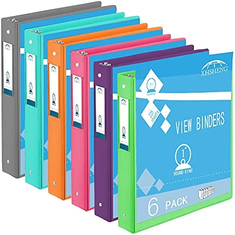 Samsill 3 Ring Binder, Clear View 2 Inch Binder, 4 Pack Heavy Duty Three  Ring Binders, Two-Tone Color Assorted Pack for Home, Office, and School  Supplies, Designed for 8.5 Inch X 11 Inch Paper