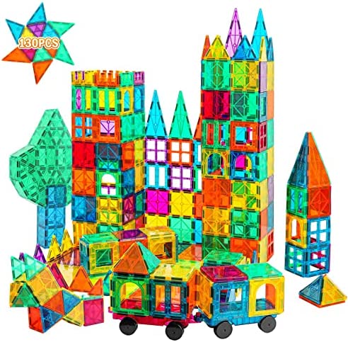 ROMDS Magnetic Blocks 32 Pieces,Large Magnetic Building Blocks for Ages 3+  Year Old Boys and Girls,3D Magnetic Cubes for Kids,Preschool STEM