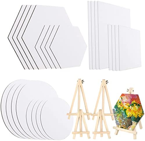  ABuff 15 Pack Round Canvases for Painting, 6 Inch Round Blank  Canvas Bulk Pre Stretched Canvas White Canvas Boards, 100% Cotton, Art  Supplies for Acrylic Pouring and Oil Painting