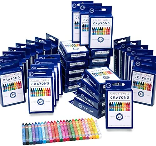 24 Pack Crayons, Classic Colors, Crayons for Kids, School Crayons, Assorted  Colo