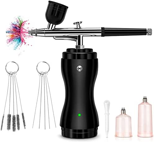  Airbrush Kit with Compressor, Miaphie Air Brush Machine for  Nails, 0.3Mm Nozzle Oxygen Injector, Cordless Airbrush Gun, for Skin  Hydration, Nail Art, Tattoo, Painting, Makeup, Cake, Barber : Arts, Crafts 