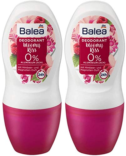 Balea 2x50 ml Aluminum-free Roll-On Deodorant BLOOMY KISS (pack of 2) | Germany : Beauty