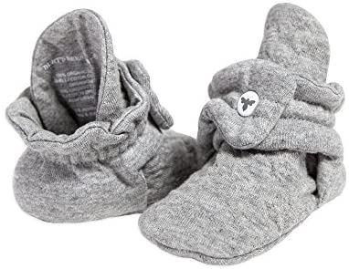 Burt's Bees Baby Unisex Baby Booties, Organic Cotton Adjustable Infant Shoes: Clothing