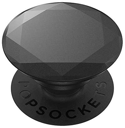 PopSockets PopGrip - Expanding Stand and Grip with Swappable Top - Metallic Diamond Black