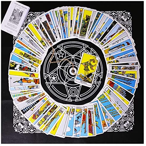 Tarot Card Deck, Tarocchi Tarotology Universal Waite Tarot Divination, A Divining Tablecloth with A Spirit Pendulum , 3PCS: Toys & Games