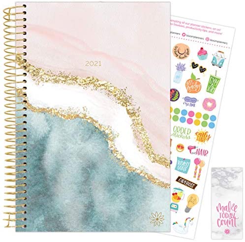 bloom daily planners 2021 Calendar Year Day Planner (January 2021 - December 2021) - 6” x 8.25” - Weekly/Monthly Agenda Organizer Book with Stickers & Bookmark - Daydream Believer : Office Products